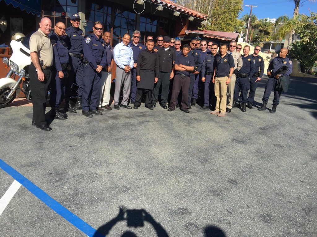 Our Protectors (Highway Patrols) Celebrating at El Mariachi Restaurant